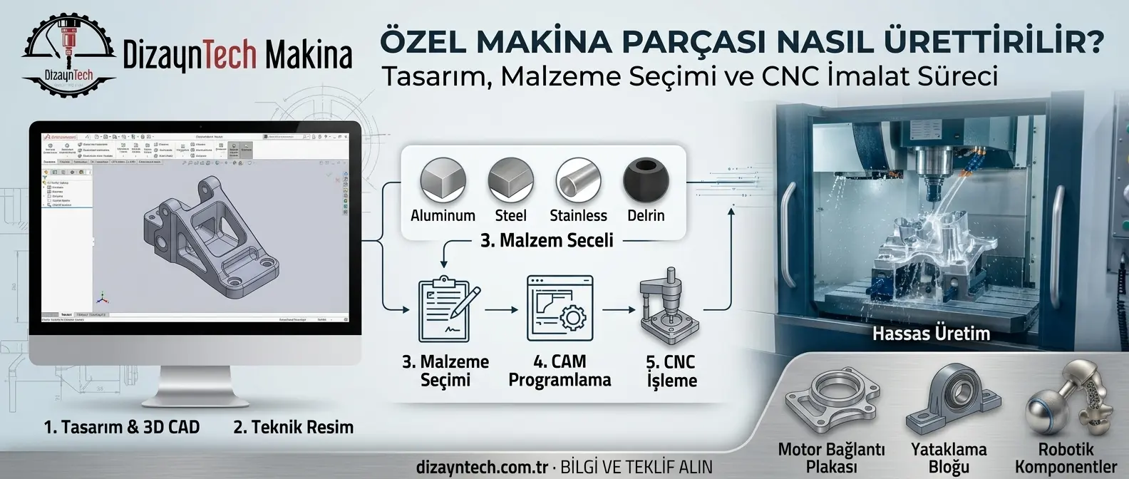 Özel Makina Parçası Nasıl Ürettirilir? | DizaynTech